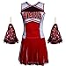 Fashoutlet Women's Cheerleader Costume Outfit (2 Piece), Red, US 2 4 S