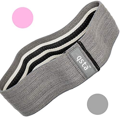 Hip Band - Resistance Bands - Squat as Katy Hearn Glute Band - Activation w/Thick Resistance for Legs, Squat, Abductor - Hip Thruster Loop Mark Fabric Circle (It Won’t Snap, Roll or Break + Free App)