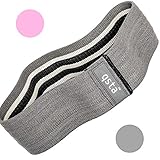 PREMIUM Hip Band by qsta® - INCLUDES REAL TIME TRAINER - Best Abductor Resistance Bands For Squats Circle Loops Lunges Peach Glutes & Hips Exercise for Legs and Butt Sling Booty Fit Workout Katy Hearn