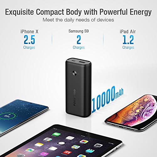 POWERADD Power Bank, EnergyCell 10000 Neo Portable Charger, Ultra-Compact 10000mAh Battery Pack, High-Speed Charging, IC Technology External Battery for iPhone, Samsung, Google LG and More
