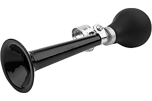Bike Cycling Retro Metal Air Horn Hooter Bell Bugle Trumpet Honking Bulb Alarm for Safety Cycling(Black)