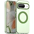 Pzwoxukhov Compatible with Google Pixel 9 Case Cover,Supports Wireless Charging,Shockproof Magnetic Phone Case，Compatible with Google Pixel 9 Case Green