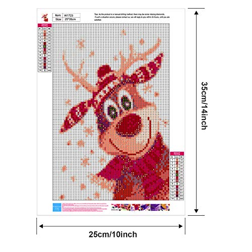DECYOOL 5D DIY Christmas Elk Full Drill Rhinestone Diamond Painting Kits for Home DÃ©cor