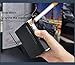 Moonwbak Full Pack 20 Regular Cigarettes Case/Box with Lighter USB Rechargeable Cigar Lighter Flameless Windproof Electric Lighter, Brushed Black, Small