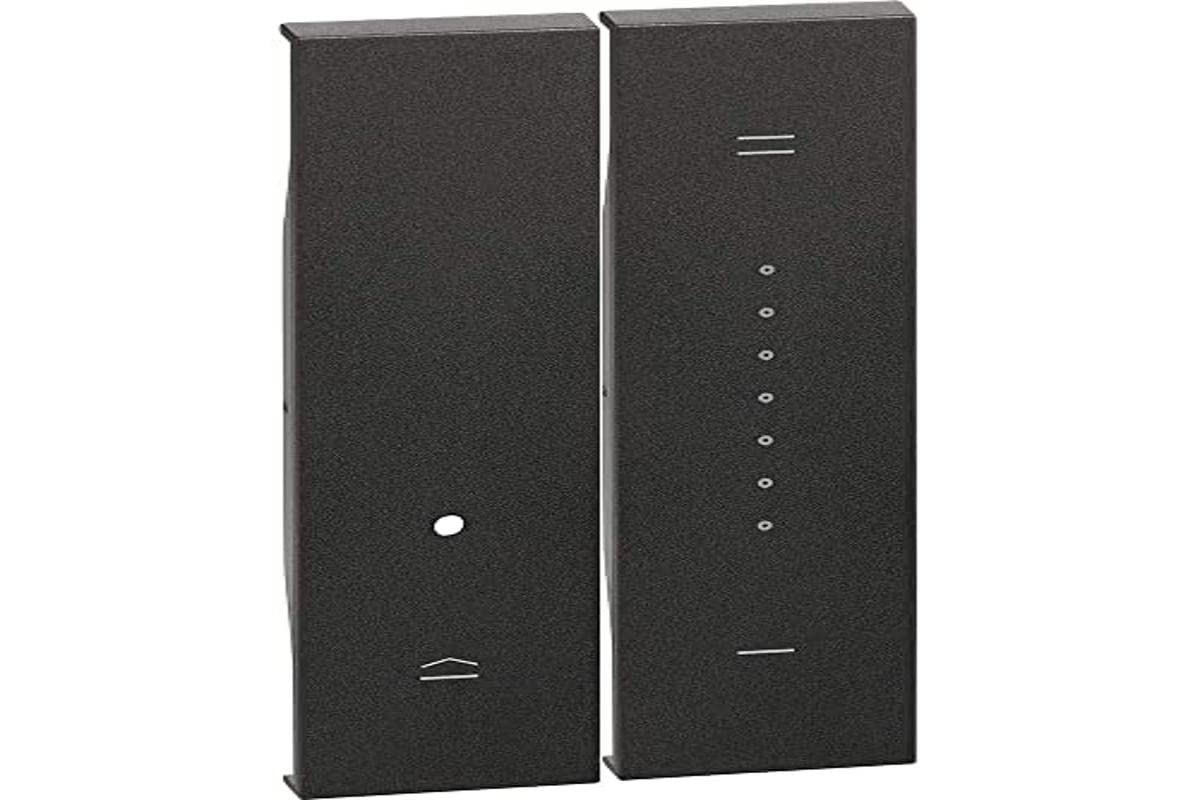 Bticino KG19 Living Now Cover to Apply to Bticino Dimmer Switch (Art. K4410, K4411), 2 Modules, Black