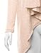 J.TOMSON Women's Long Sleeve Open Front Draped Cardigan with High Low Hem