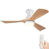 OMYU 42 inch Flush Mount Ceiling Fans with