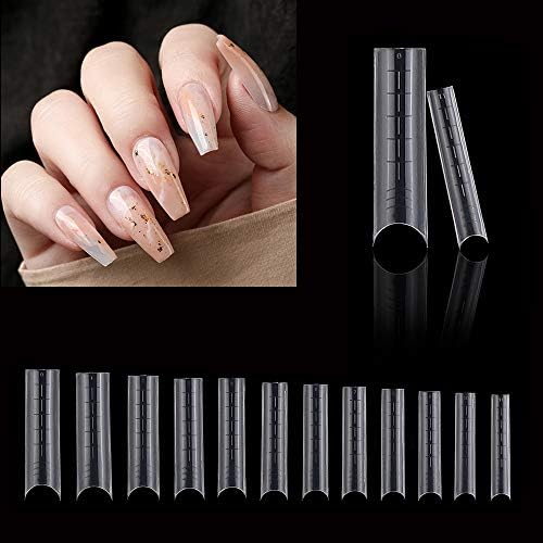 Aoraem Clear Gel Nail Mold Acrylic Nail Dual System Forms 120pcs C Curve Polygel Nail Tips 12 Sizes With Scale U Shape Buy Online At Best Price In Uae Amazon Ae