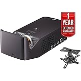 LG Ultra Short Throw Smart Home Theater Projector w/ Extended Warranty Bundle