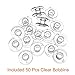 Paxcoo 50 Pcs Bobbins and Sewing Threads with 30 Pcs Sewing Needles, Scissors and 2 Pcs Measuring Tapes for Brother Singer Babylock Janome Kenmore Sewing Machine