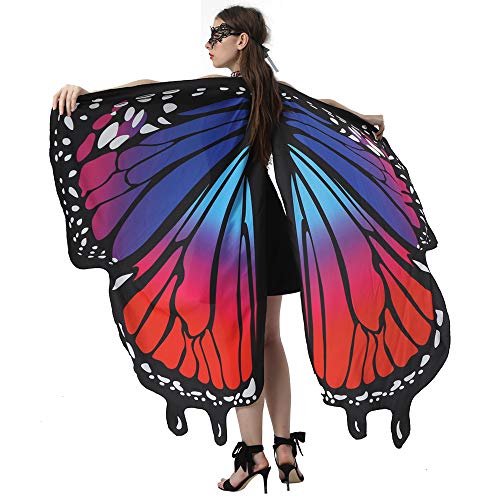 Motiloo Butterfly Wings for Women, Butterfly Shawl Costume Accessory Monarch Butterfly Shawl Cape Halloween Christmas Costume