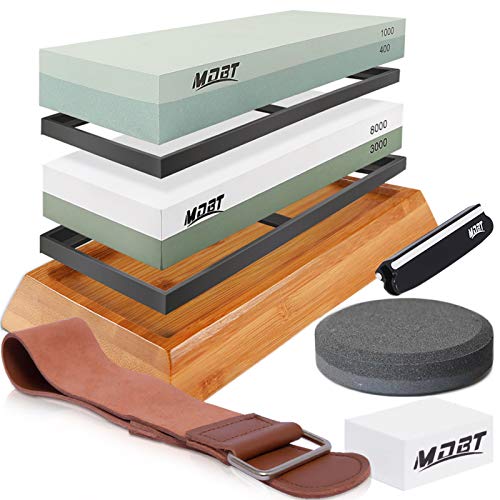 Complete Knife Sharpening Stone Set, Premium Whetstone Knife Sharpening