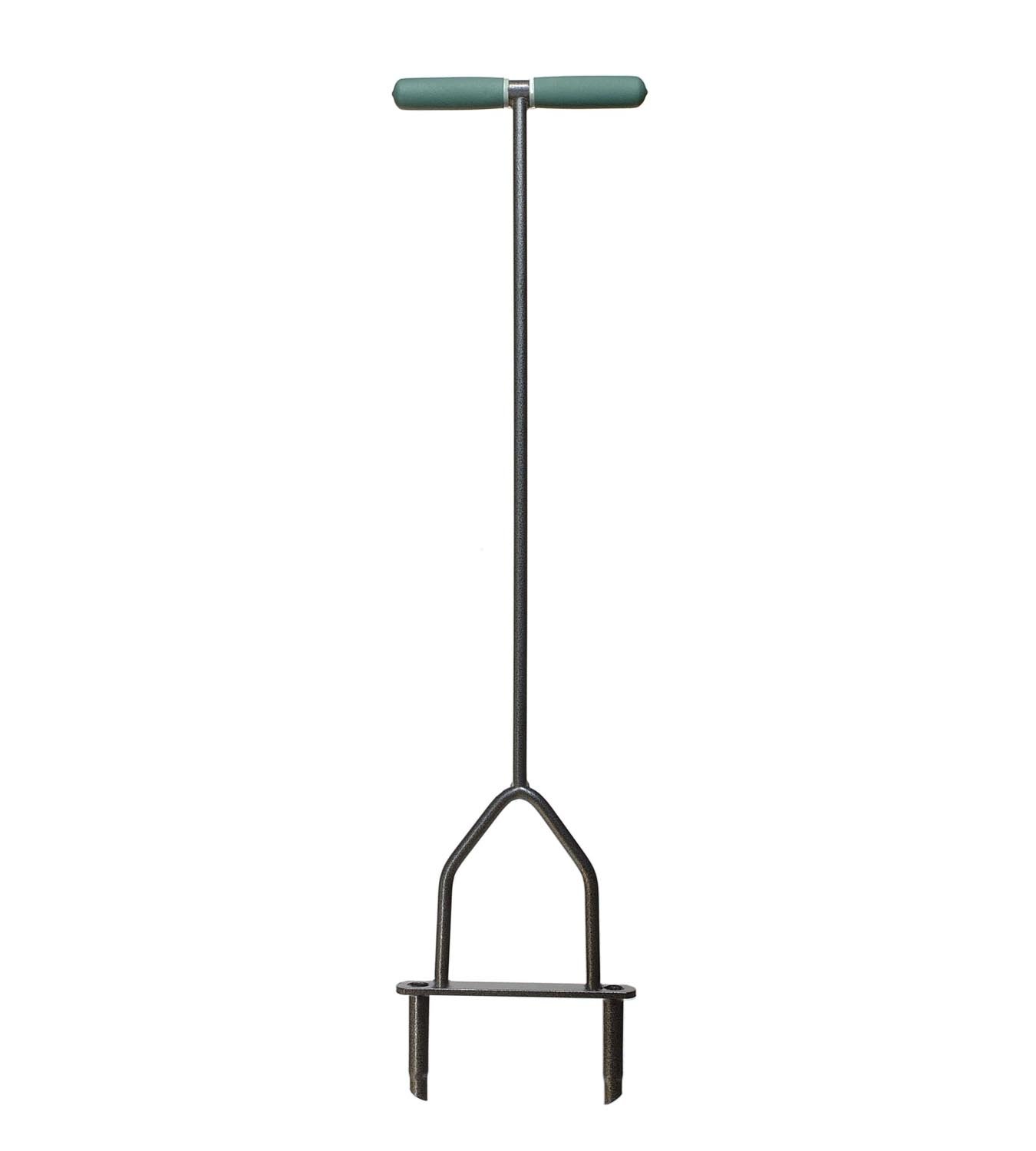 Yard Butler Lawn Coring Aerator Manual Grass Dethatching Turf Plug Core