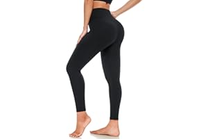 HI CLASMIX High Waisted Leggings for Women-Womens Black Seamless Workout Leggings Running Tummy Control Yoga Pants