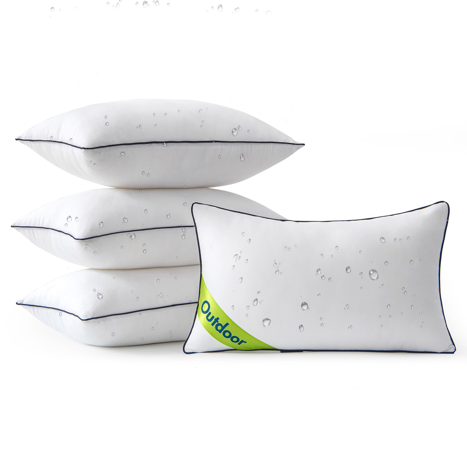 Photo 1 of ****only 2 pillow*****MIULEE 12x20 Outdoor Pillows, Pack of 4 Water Resistant Waterproof Pillow Inserts Decorative Stuffer for Sofa Couch Patio and Garden