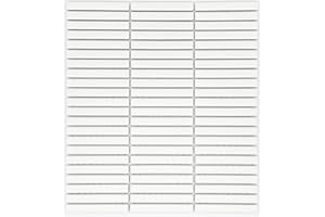 Morden White Ceramic Subway Tiles – Modern & Low-Maintenance Backsplash Solution​ |12x12 Inch | Matte Finish|Mesh Mounted for