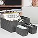 Sorbus Set of 9 Storage Baskets for Organizing, Mesh Hand-Woven Design, Linen Closet Organizers and Storage, Organizer Storage Baskets for Shelves, Variety Pack Organizers and Storage (Gray)