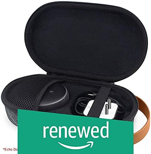 (Renewed) Tizum Z34 Travel Portable Hard Case Pouch for 3rd Gen Amazon Echo Dot (Black)