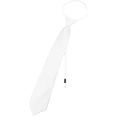 Vesuvio Napoli PreTied Men's Necktie Solid Color Mens Adjustable Zipper Neck Tie