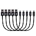 VOKOO SWEET-77 Short Lightning Cable [5 Pack 8 inch], Sturdy Nylon Braided Lightning to USB Charging Cords for iPhone 7, iPhone 6, iPad, iPod and other Apple devices - Black