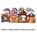 Moretoes 32 Packs 3D Christmas House Cardboard Treat Boxes Gable Boxes Paper Boxes for Xmas Gift, School Classroom Party Favor Supplies, Candy Treat Cardboard Cookie Boxes