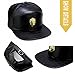 Metal Badges NUKIC Unisex Leather Lion Head Baseball Cap Adjustable Flat Bill Snapback Hat
