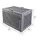 PETSFIT Travel Dog Crate, Soft Sided Dog Crate - 36 Inch Easy Set-up, Light, Sturdy, Comfy Inside with Thicken Mat, Collapsible Crate for Home and Travel Grey