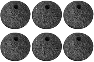 Vanzack 6Pcs Black Clown Nose Cosplay Accessories Soft Sponge Balls for Halloween Christmas Party Stage Show Circus Performan
