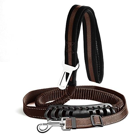 Xspotlight Adjustable Dog Leash with Car Vehicle Seat Belt for Dog Training, Walking and Hiking