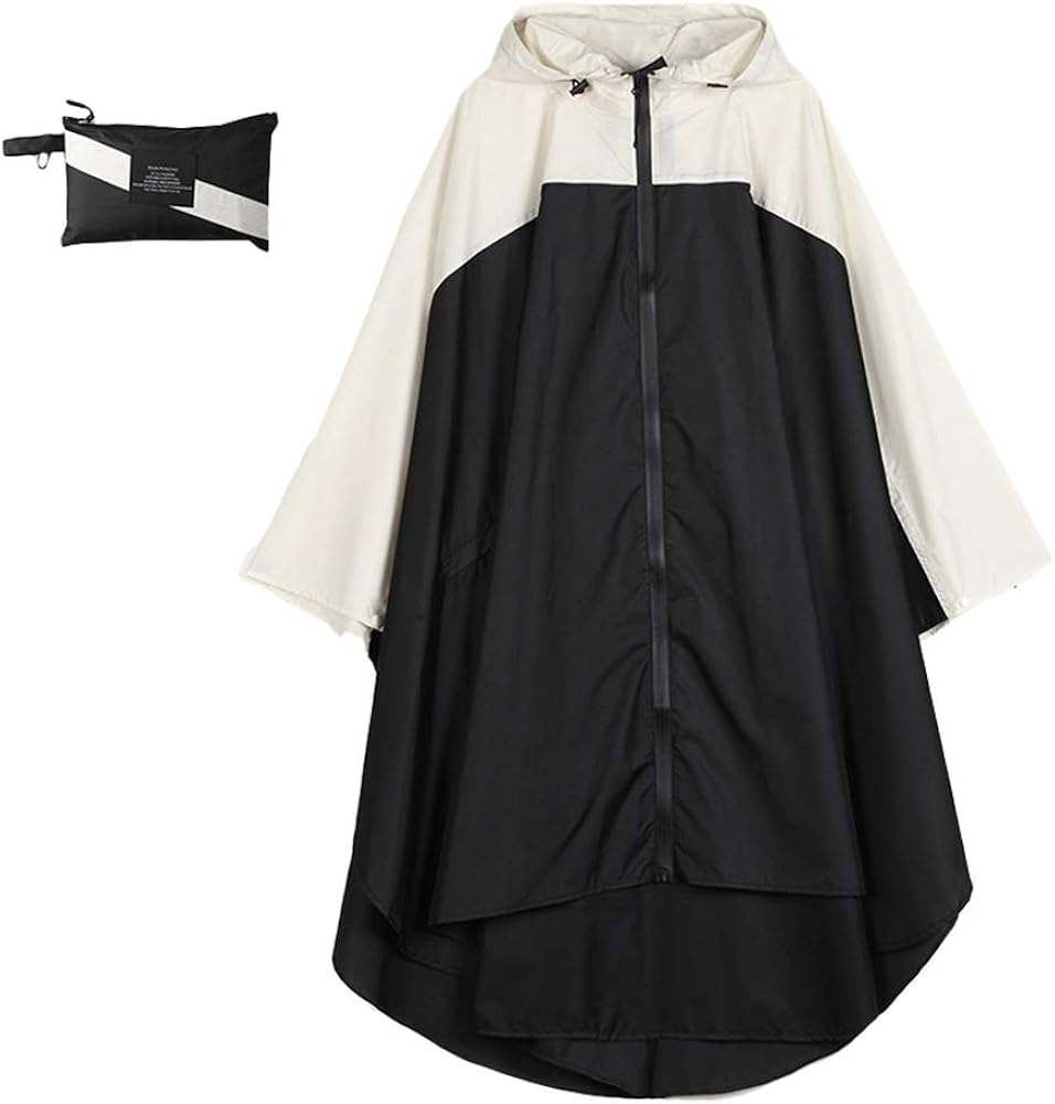 SK Studio Womens Rain Poncho Jacket Waterproof Raincoat with Hood