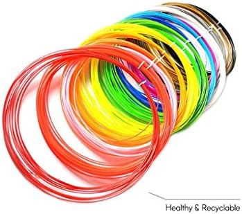 Fansino 3D Pen Filament Refills, 1.75mm 164 FT PCL Filament, Pack of 10 Colors, 16.4FT Each Color, Suitable for 3D Pen, 3D Printer and More (PCL)