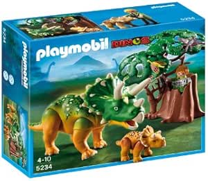 playmobil coche con triceratops
