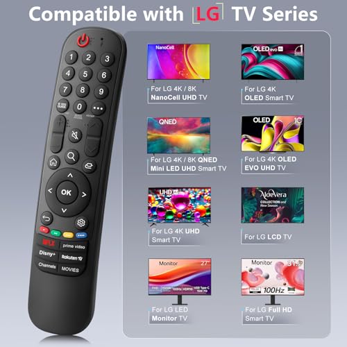 MR22 for LG-Smart-TV-Remote, Universal Magic Remote Control for LG TV UHD OLED QNED UHD LED LCD Series (No Pointer or Voice)