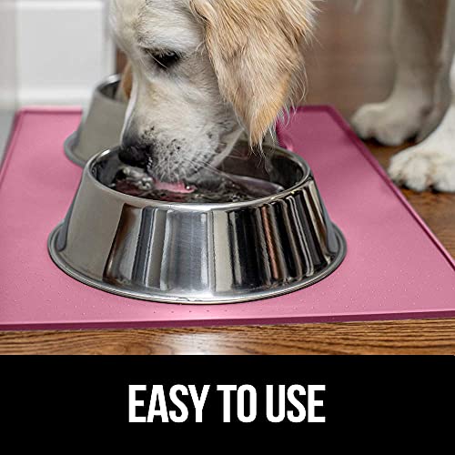 Gorilla Grip Silicone Pet Feeding Mat, Waterproof, Raised Edges to