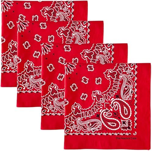 Amazon.com: CTM Modern Paisley 20x20 Cotton Bandana, Red