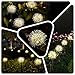 Solar Garden Lights Outdoor, 4 Pack Warm White Solar Powered Decorative Stakes Night Lights with Dandelion Flower, LED Landscape Lighting for Garden/Yard/Lawn/Patio/Walkway/Driveway/Backyard