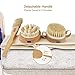 ANVAVA Body Brush - Exfoliation Set for Dry Skin Brushing Reducing Cellulite Boosting Lymphatic Flow, Including 100% Natural Boar Bristles Brush, Massager, Konjac Face Sponge and Loofah Strip