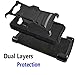 Galaxy Express 3 Case, Galaxy Luna Case, Galaxy Amp 2 Case, J1 2016 Case, [Combo Holster] Built-In Kickstand Bundled with [Tempered Glass Screen Protector] And Circlemalls Stylus Pen[Black]