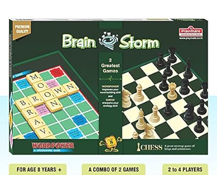 Toymate Playmate Brain Storm- Combo of Chess and WordPower Game Board for Kids n Adults