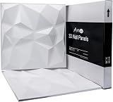 Art3d Textures 3D Wall Panels Diamond Design 32 Sq Ft White 19.7 x 19.7 in view 3