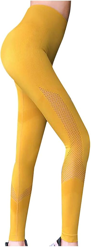 Steagoner Women's High Wasit Yoga Pants Tummy Control Fitness Running Seamless Stretchy Workout Leggings Joggers Pants