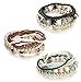 Besteel 7 PCS Boho Jewelry Beaded Bracelets for Women Men Link Wrist Stretch Chain Bracelet Set 3 Colors