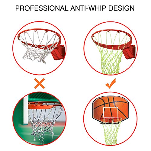 Besmon Nightlight Basketball Net Luminous Outdoor Portable Sun Powered Sports Nylon - Thumbnail 3
