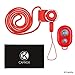 CamKix Camera Shutter Remote Control With Bluetooth Wireless Technology - Red - Lanyard with Detachable Ring Mount - Capture Pictures / Video Wirelessly up to 30 ft (10 m) on iPhone / Android