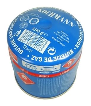 Original Kochmann 190g Butan Gaskartuschen für Campingkocher 190 Gramm Stechkartusche Gas Kartusche (36 Stück)