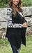 Relipop Women Black and White Striped Long Cardigan Loose Jacket (X-Large, 2 Black)