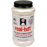 Hercules 15620 Real-Tuff Heavy Duty PTFE Pipe Thread Sealant, White, 8 oz.