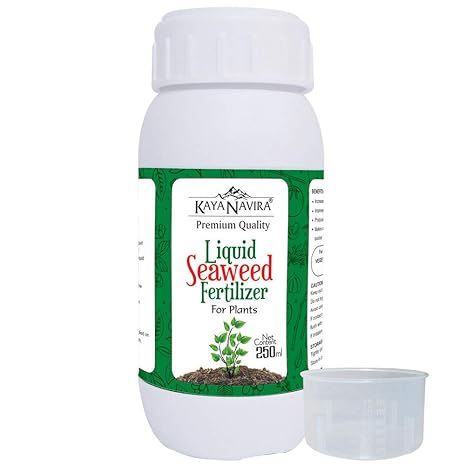 KAYA NAVIRA Liquid Seaweed Fertilizer for Plants 250 ml with Measuring Cup 25 ml - Promotes