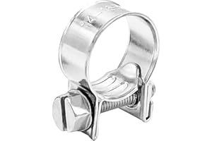LAR-ME 3/8" Small Fuel Injection Hose Clamps, 20PCS Gas Line Hose Clamp, Adjustable Pipe Hose Clip Tube Clamps for Automotive,Agriculture,Plumbing, 9/16" - 5/8" Dia
