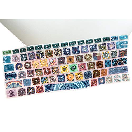 SANFORIN Keyboard Cover for Microsoft Surface Laptop 2017/Laptop 2 2018/laptop 3 13.5'' 2019, Surface Book 2 13.5" and 15", Silicone Skin Protector with Individuality Design, US Layout, Bohemian
